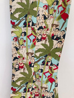 John Galliano Prints Vintage Pants, Rare Trousers, 1999's
