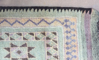 Vintage Moroccan Berber Rug, Handwoven Wool & Goat Hair, 1960