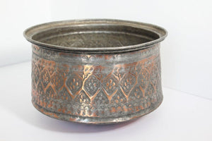 19th Century Indo Persian Mughal Tinned Copper Bowl