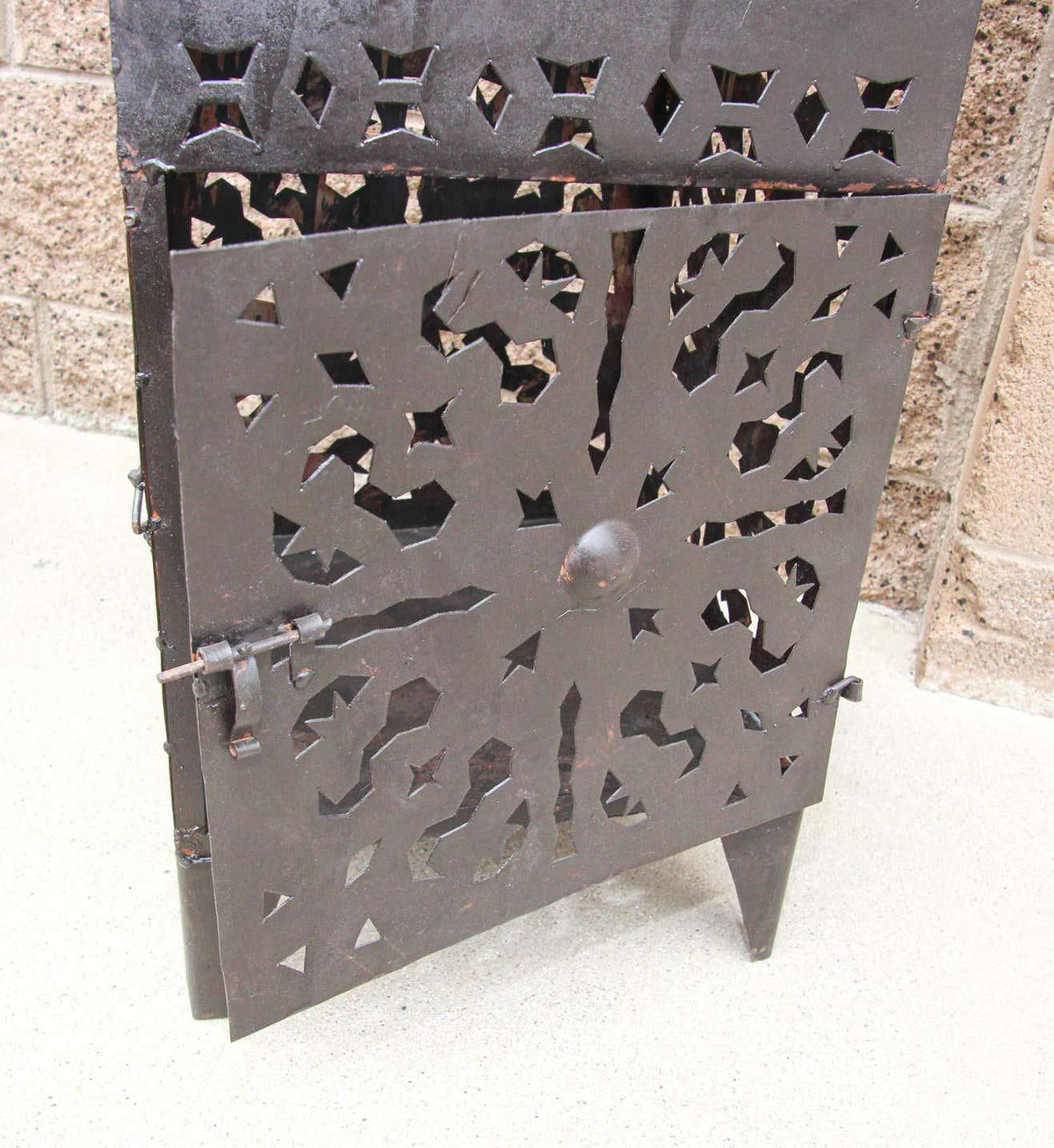 Large Outdoor Metal Moroccan Hurricane Candle Lantern