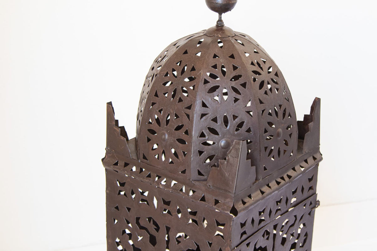 Hand-Crafted Moroccan Hurricane Candle Lantern in Moorish Style