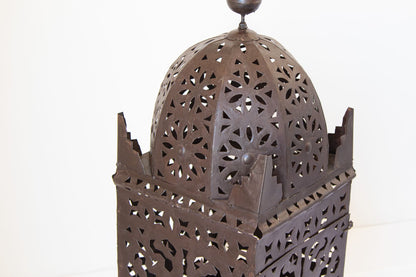 Hand-Crafted Moroccan Hurricane Candle Lantern in Moorish Style