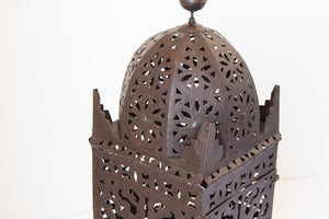 Outdoor Moroccan Hurricane Metal Candle Lantern