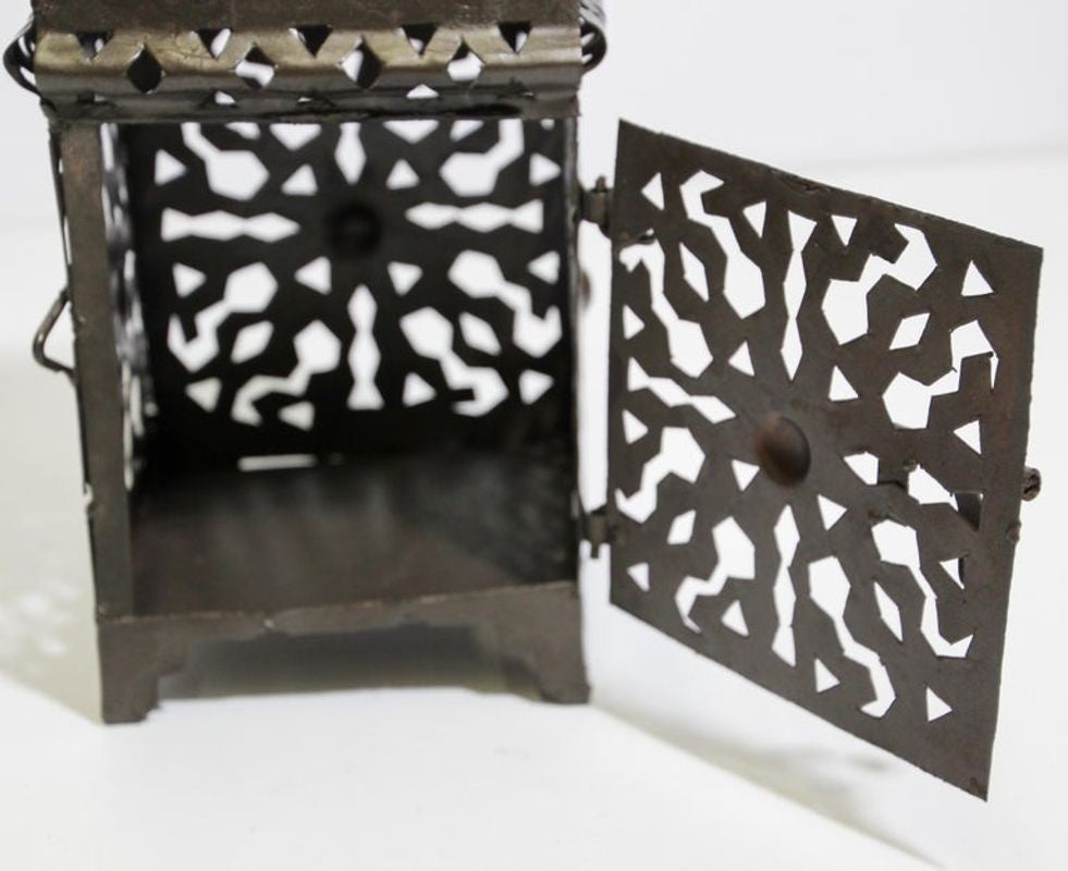Moroccan Hurricane Metal Candle Lantern