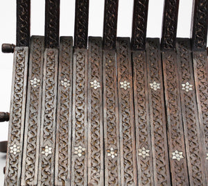 Middle Eastern 19th Century Inlaid Moorish Folding Chair