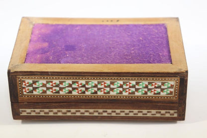 1940s Antique Fine Micro Mosaic Moorish Inlaid Decorative Box