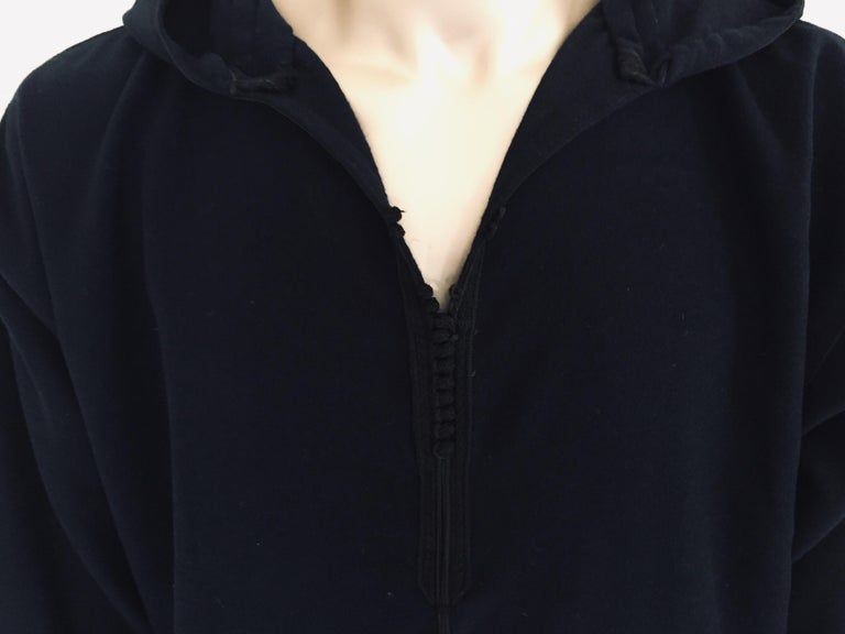 Moroccan Gentleman Hooded Blue Wool Djellaba