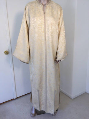 Moroccan Caftan from North Africa, Morocco, Vintage Gold Kaftan, 1970