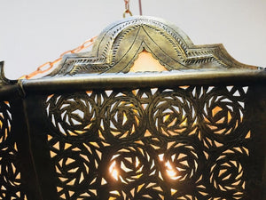 Large Vintage Brass Moroccan chandelier in Alberto Pinto Style