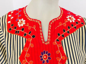 Vintage Middle Eastern Ethnic Caftan, Kaftan Maxi Dress