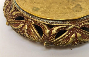 Pair of Round Handcrafted Brass Ashtrays India