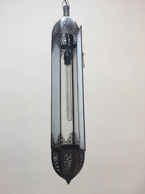 Handcrafted Moroccan Moorish Milky Glass Pendant Light