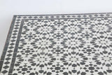 Moroccan Fez Mosaic Table in Black and White Tiles