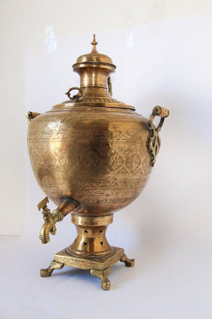 Antique Mughal Indian Brass Samovar