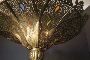 Moroccan Moorish Brass Pasha Chandelier