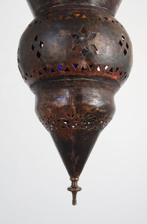 Vintage Moroccan Bronze Moorish Chandelier
