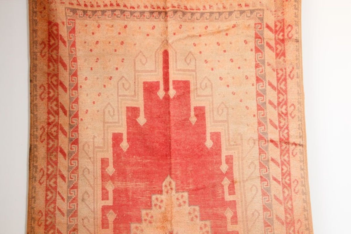 Vintage Moroccan Berber Tribal Rug, Handwoven Wool & Goat Hair, 1960s
