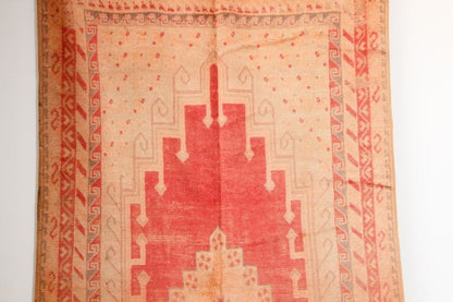Vintage Moroccan Berber Tribal Rug, Handwoven Wool & Goat Hair, 1960s