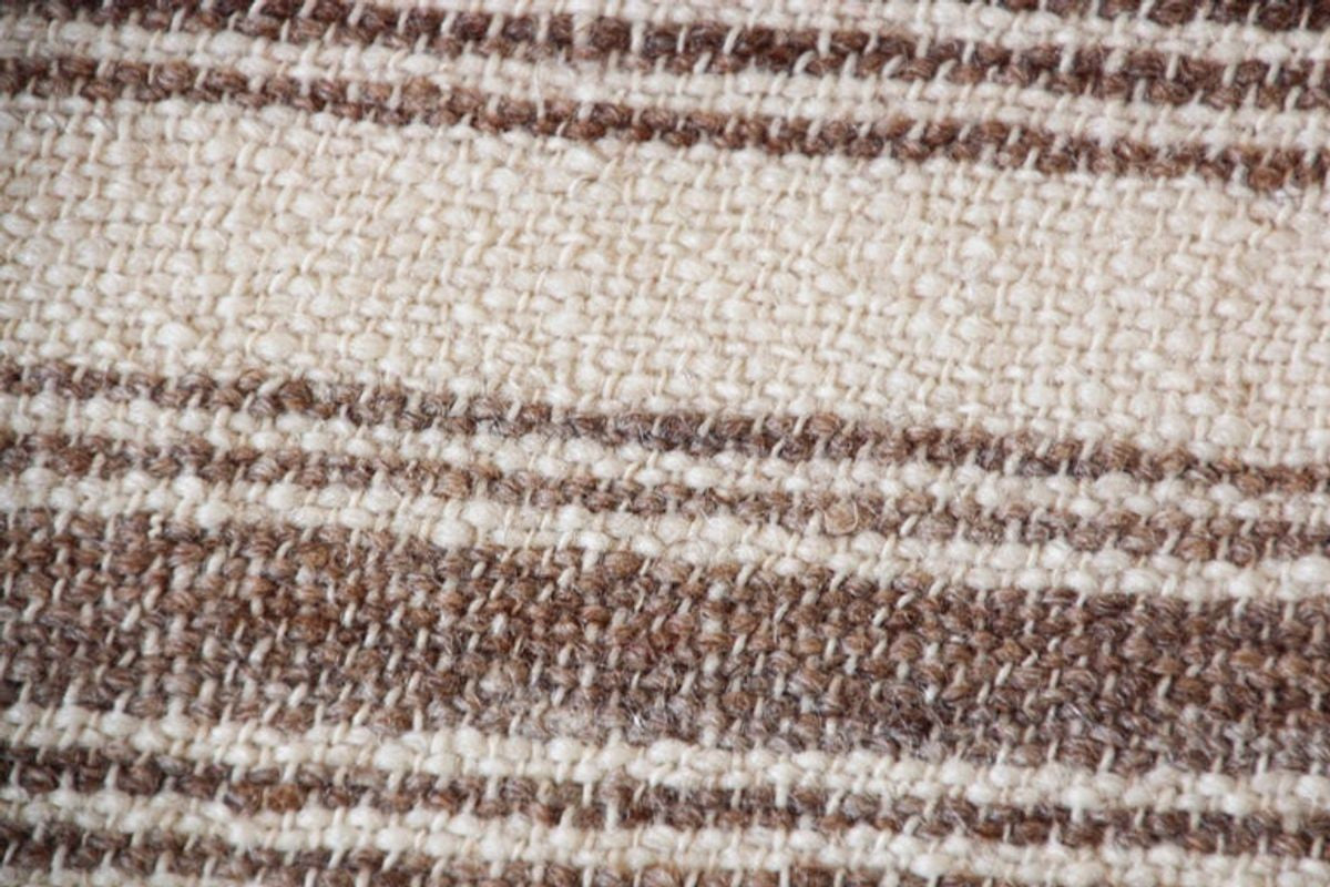 1960s Moroccan Vintage Flat-Weave Brown Tribal Organic Textile