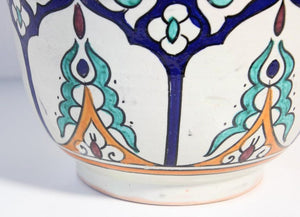 Moorish Ceramic Glazed Covered Jars Handcrafted in Fez Morocco
