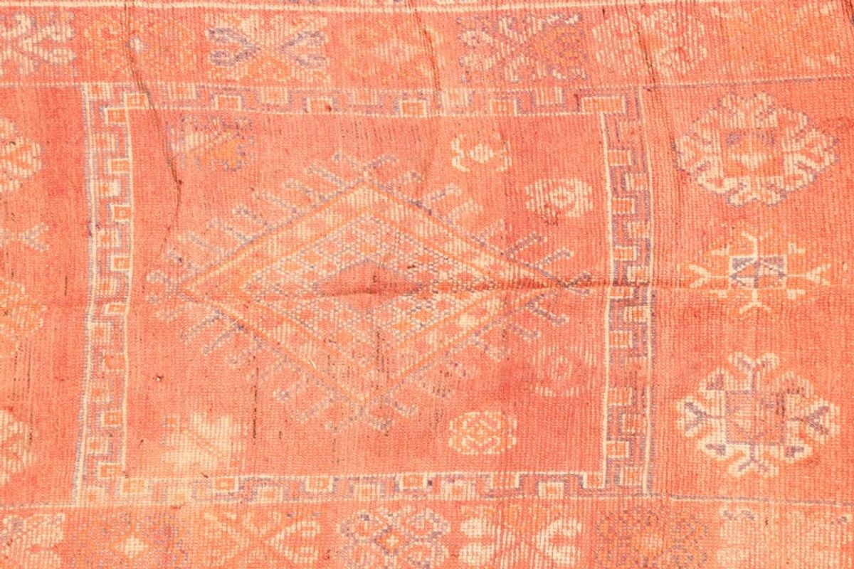 Vintage Moroccan Berber Tribal Wool Rug, 1960s, 6 x 11 Ft