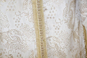 Moroccan Vintage Kaftan Gentleman Silver and Gold Caftan, circa 1970