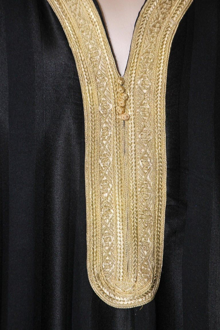 Moroccan Black Vintage Gentleman Caftan