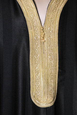 Moroccan Black Vintage Gentleman Caftan