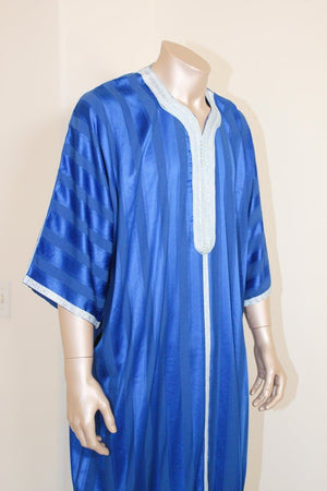 Moroccan Vintage Gentleman Royal Blue Caftan