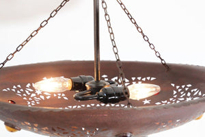 Handcrafted Moroccan Metal Chandelier with Moorish Design