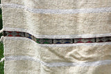 1960s Vintage Authentic Moroccan Wedding Blanket Throw with Sequins