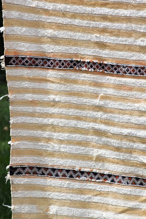 Vintage Folk Art Moroccan Handcrafted Wedding Blanket Throw with Sequins 5