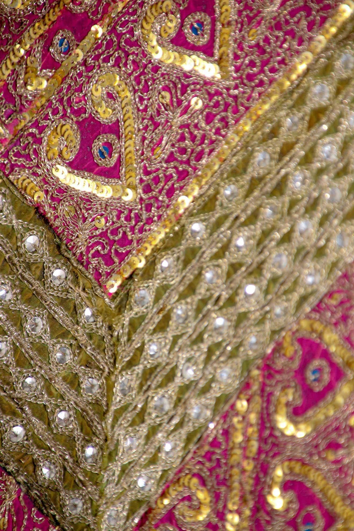 Mughal Style Metal Threaded Tapestry Framed from Rajasthan, India