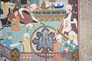 Indian Mughal 19th Century Palace Scene Print