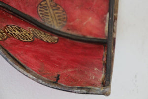 Tribal Art African Parchment Wall Sconce Red