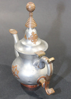 African Tuareg Silver Pewter Tea Pot from Mauritania