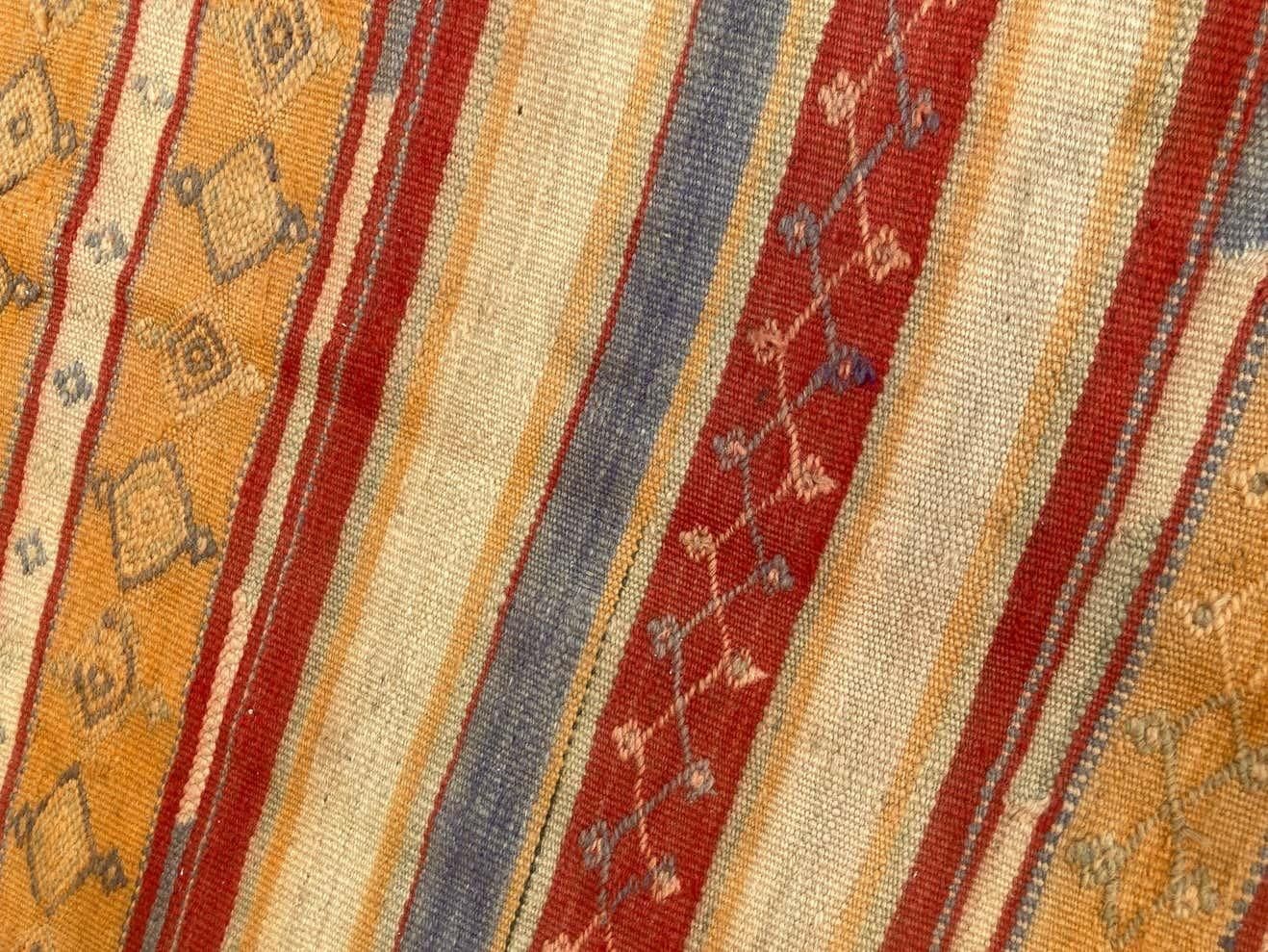 Vintage Moroccan Tribal Kilim Rug, circa 1960