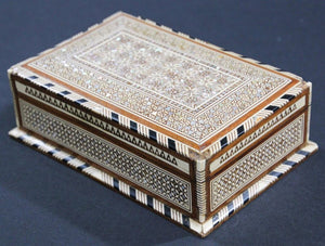 Moorish Handcrafted Middle Eastern Mosaic Inlaid Decorative Box