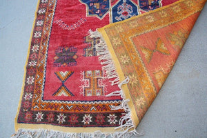 1960s Moroccan Vintage Hand-Woven Berber Rug
