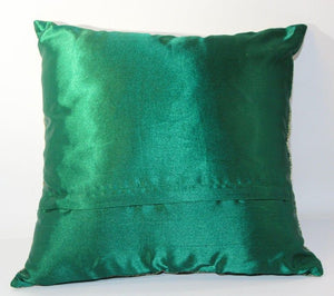 Green Moorish Pillow Embellished with Sequins and Beads