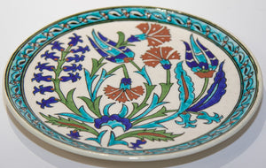 Turkish Polychrome Hand Painted Ceramic Kutahya Platter