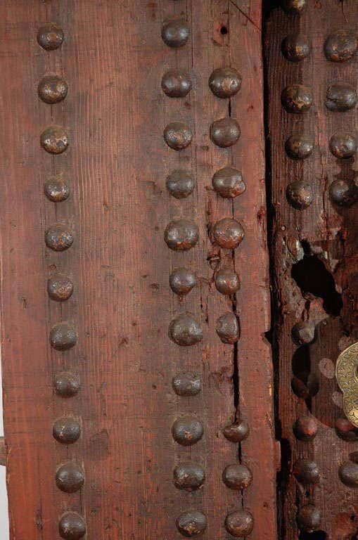 19th Century Large Moroccan Ryad Studded Moorish Antique Door