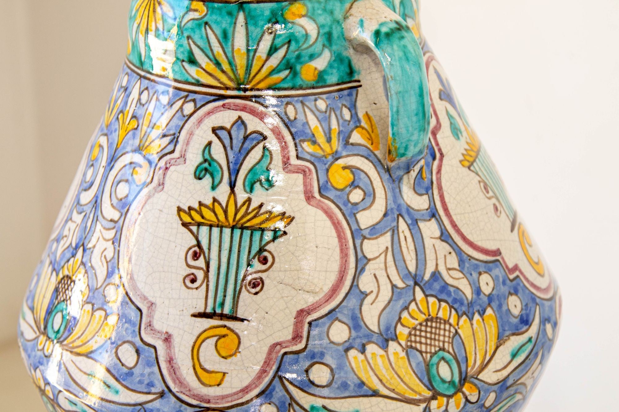 Moroccan Moorish Ceramic Table Lamp with Spanish Granada Design