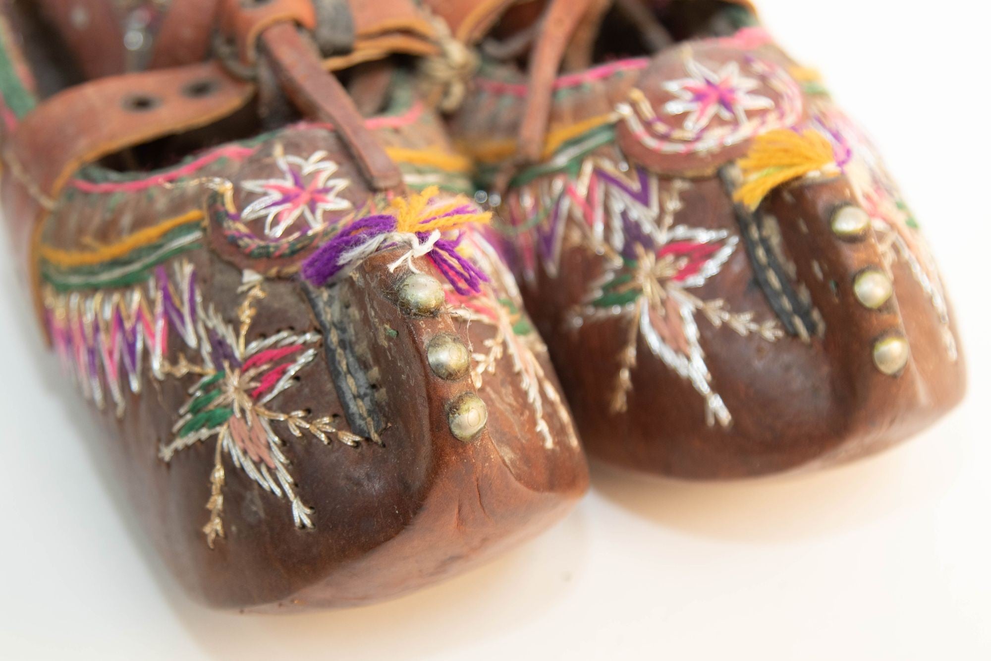 Antique Pair of Charogh Ethnic Shoes from Turkey