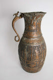 Antique Islamic Middle Eastern Tinned Copper Ewer