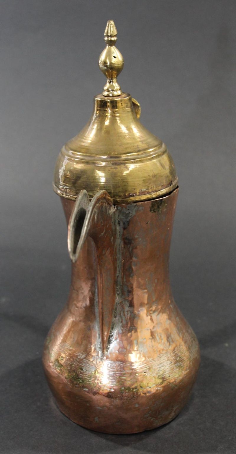 Middle Eastern Arabian Tinned Copper Dallah