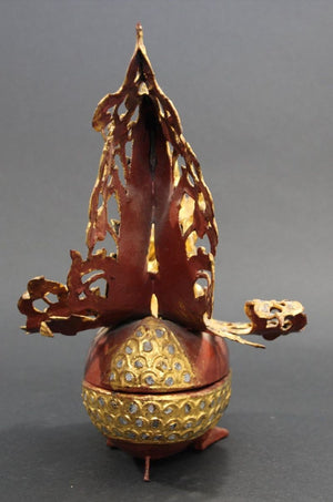 Burmese Bird-Shaped Betel Gold Lacquered Box