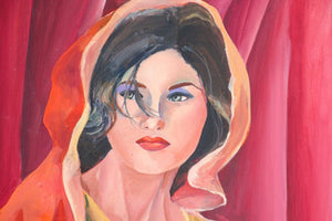 Oil Painting of an Asian Lady by Geri Perlman, 1993