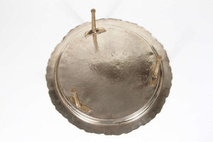 Moroccan Handcrafted Silver Round Tray