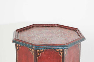Moroccan Moorish Hand Painted Pedestal Table